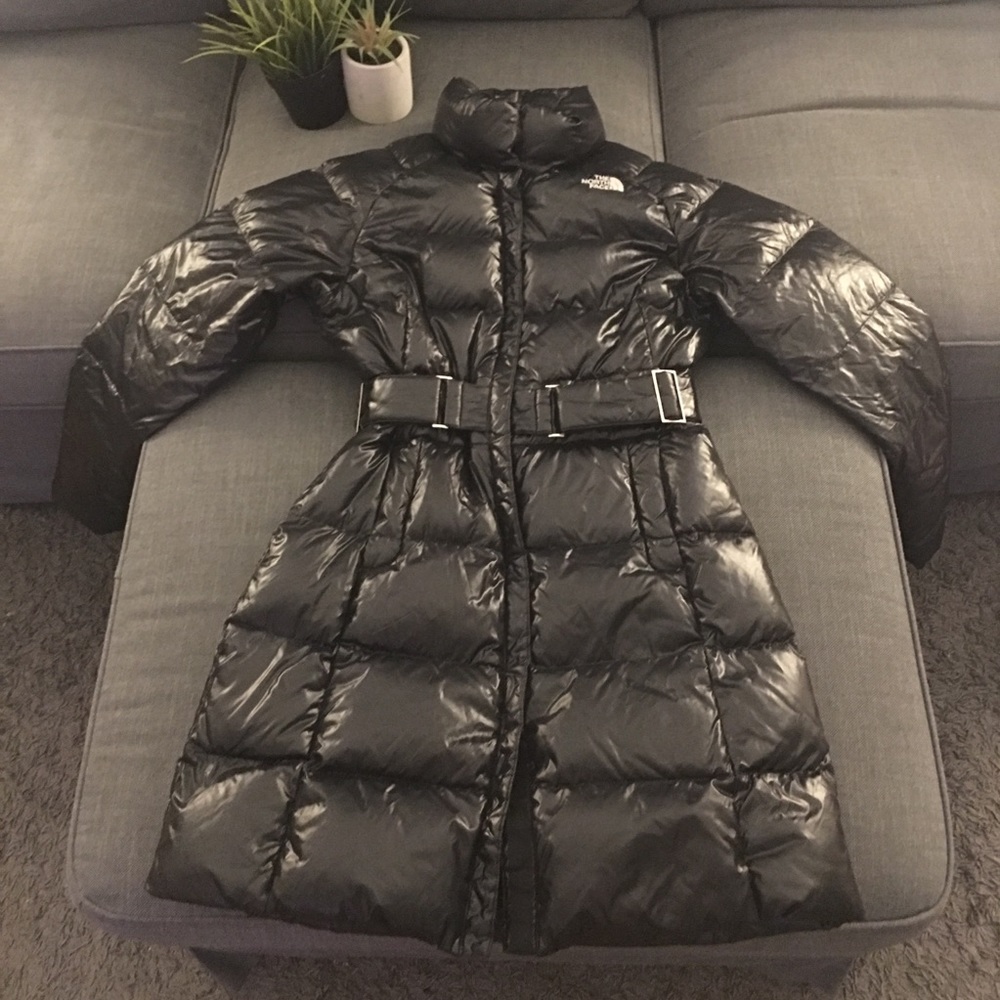 The NorthFace black long puffer coat